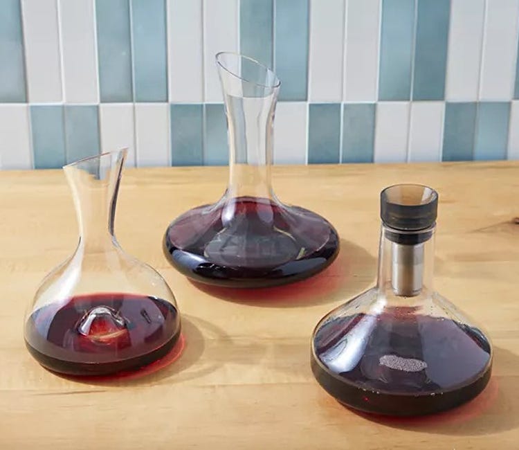 The Spruce Eats tested and reviewed seven best wine decanters in a November 2023 article and found several good ones in the $20 to $50 range. 