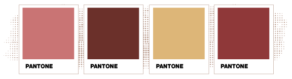 Four much more vibrant color swatches from that flower