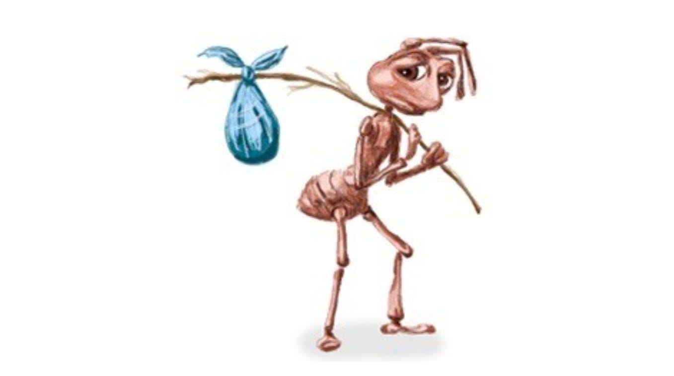 Sad Ant With Bindle Meme
