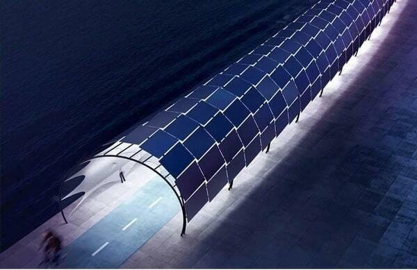 Une piste cyclable solaire