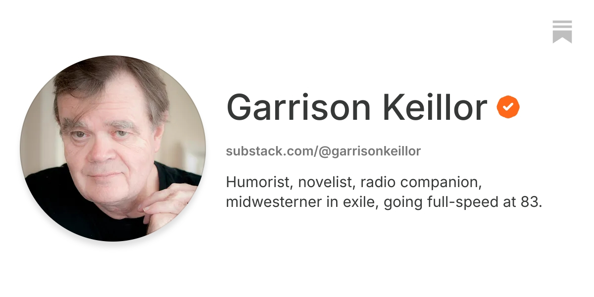 Garrison Keillor | Substack