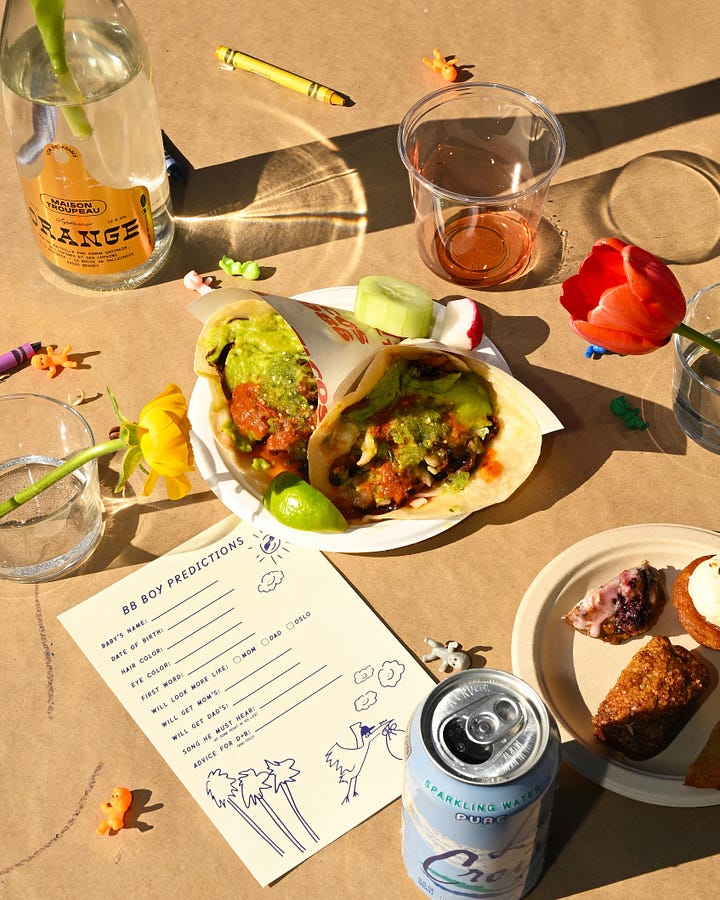 cute baby shower at ours with tacos 1986 tacos + bub and grandma's pastries photos by @daniellegadams