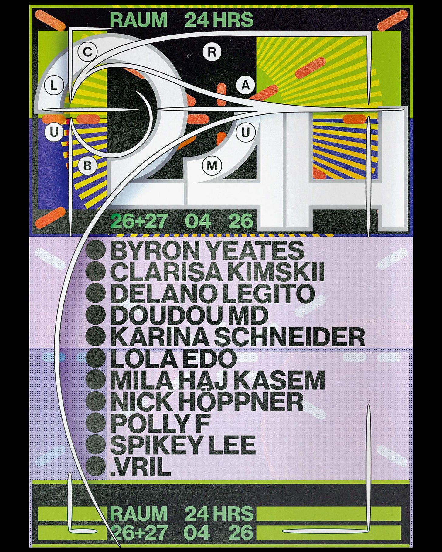 RAUM 24HRS - Flyer voorkant