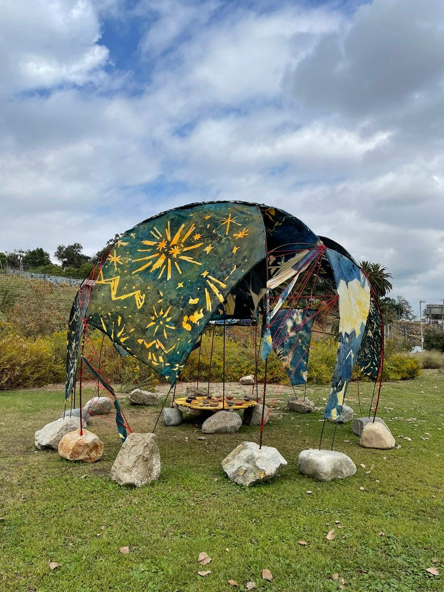 Discover Los Angeles в Twitter: „#IndigenousPeoplesDay | “Pulling the Sun  Back - Xa'aa Peshii Nehiino Taamet” by Mercedes Dorame is now on view at LA  State Historic Park Oct. 11 - Jan.