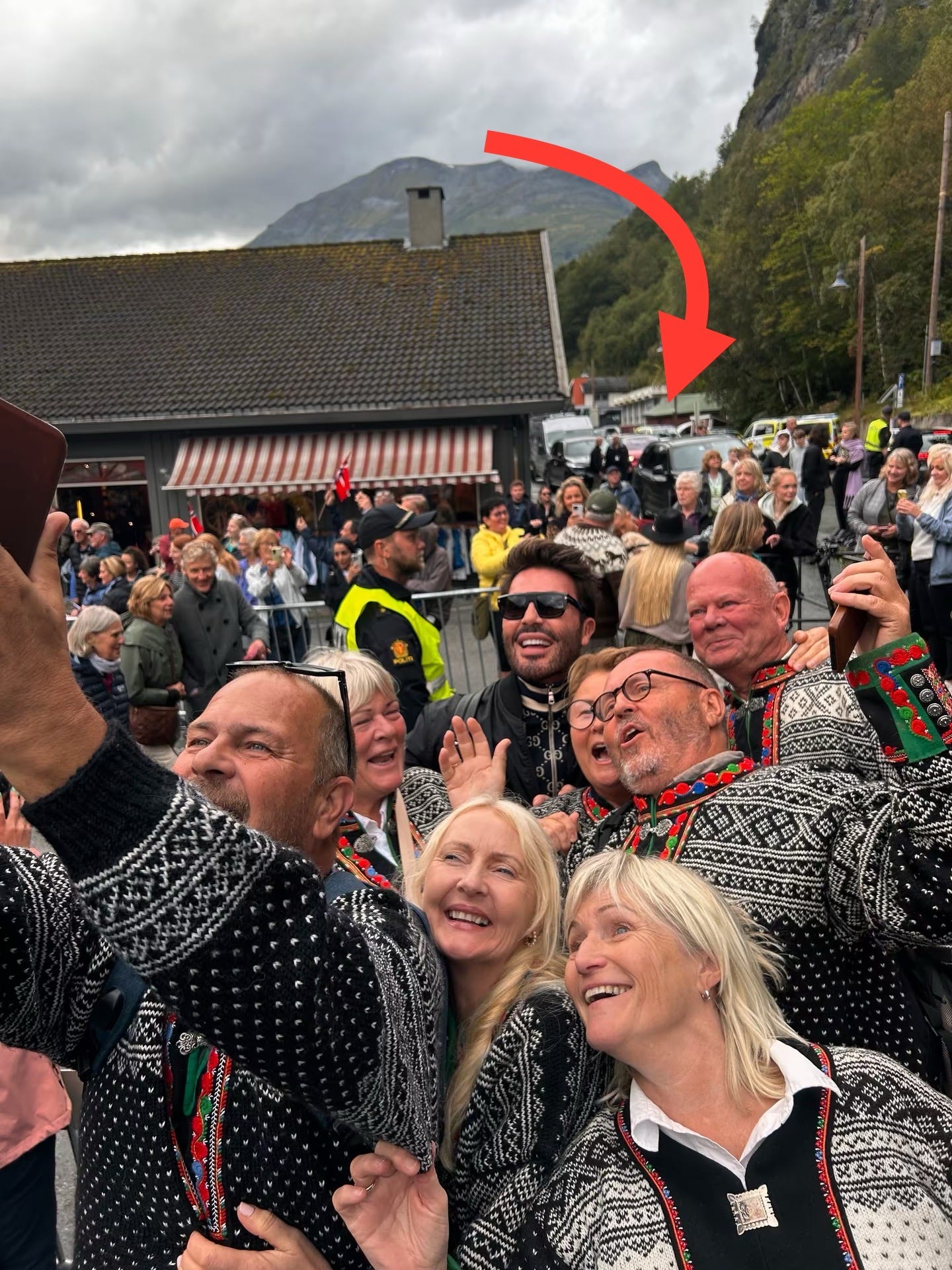 Jan Thomas self with our rental car in the back