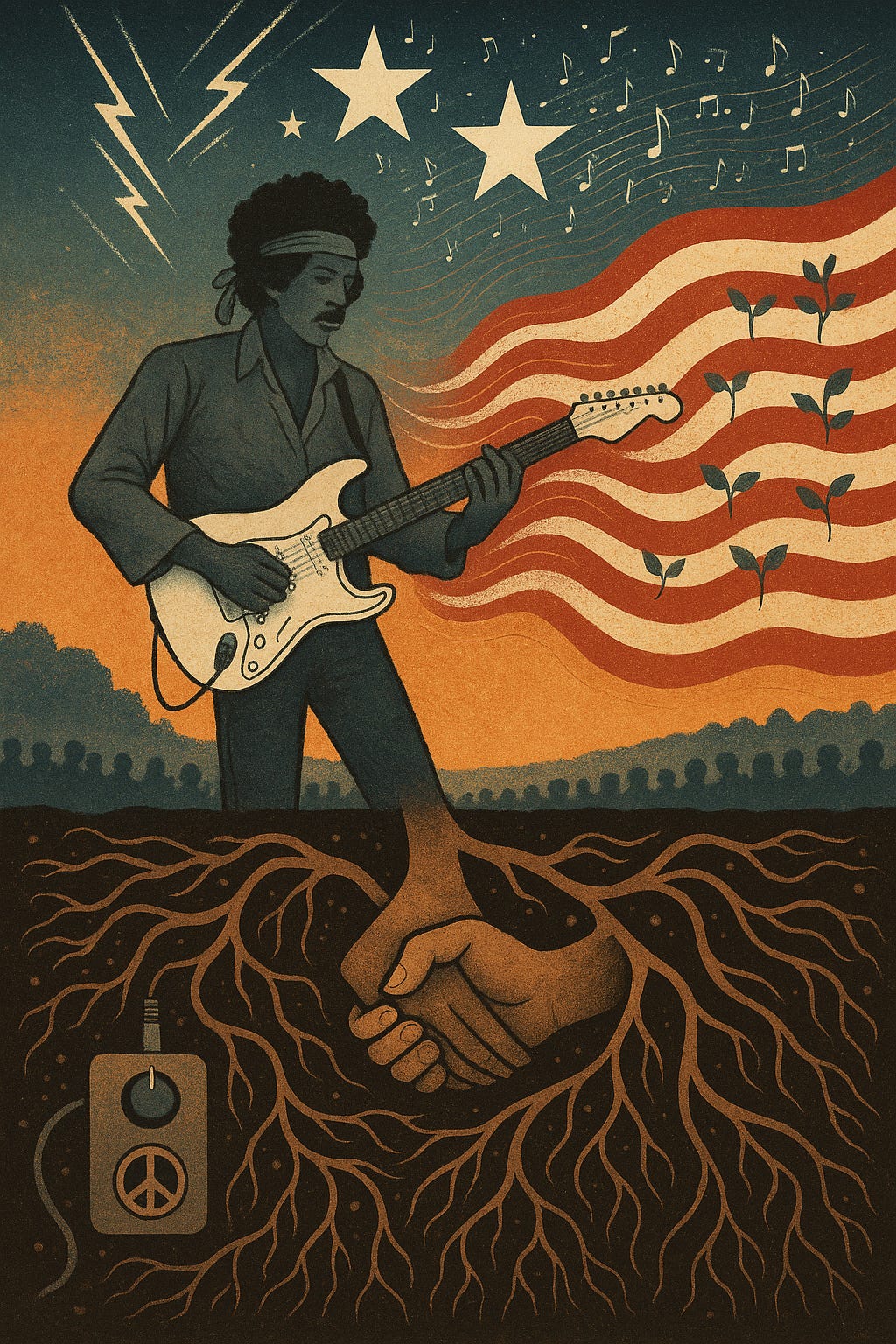 Jimi Hendrix Plays Star Spangled Banner.