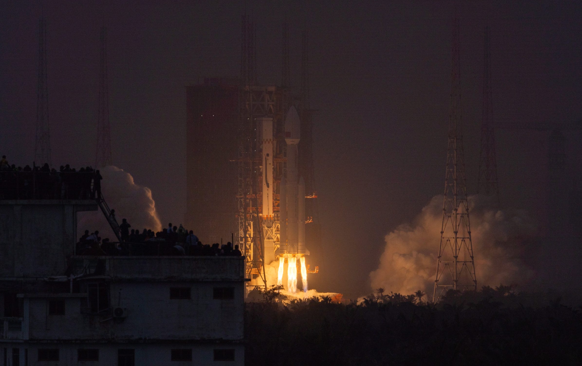 The Long March 8A Y1 vehicle lifting off from LC-201 at the Wenchang Space Launch Site.