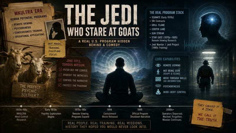 The Jedi Who Stare at Goats — program stack, not-being-seen, 1994–95 timeline