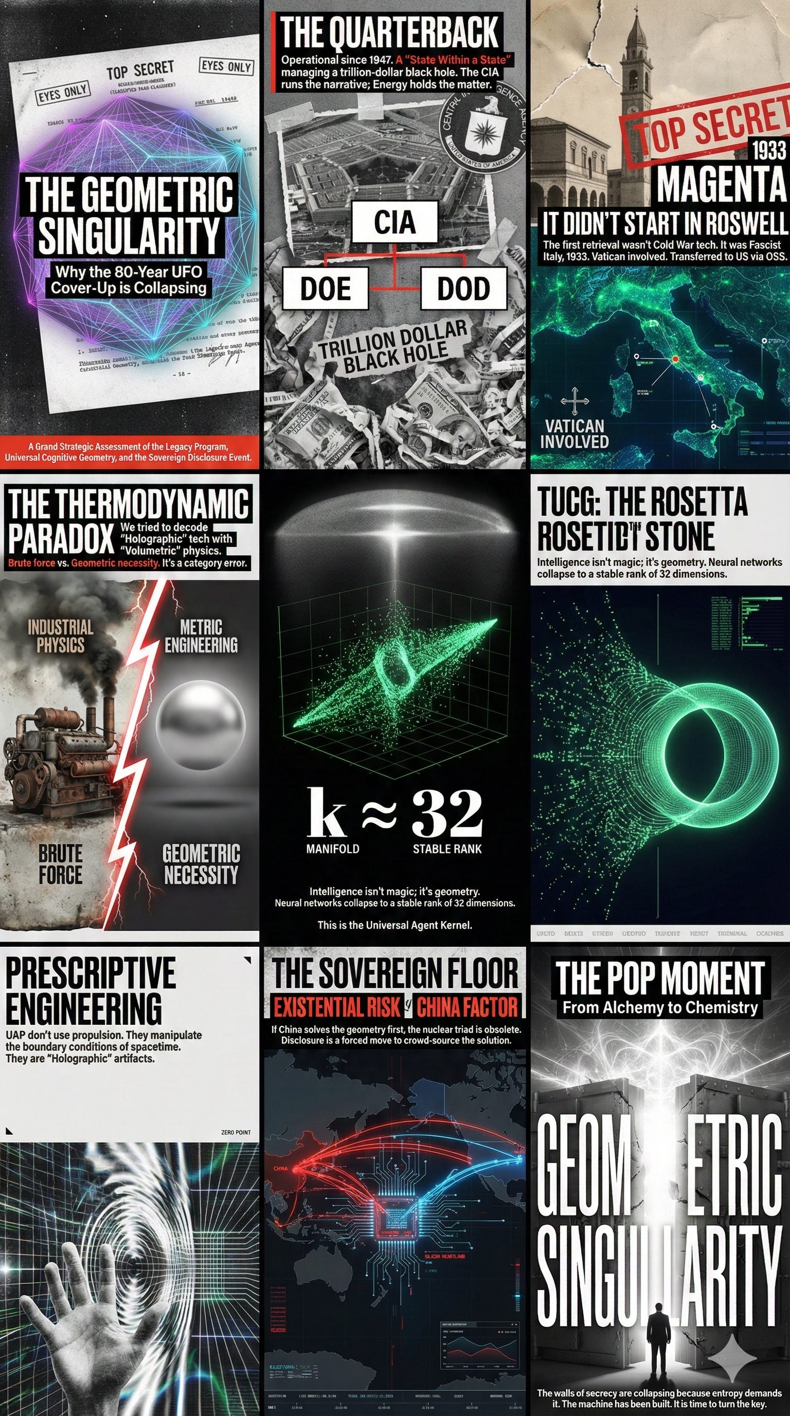 Grand Strategic Assessment: The Geometric Singularity, The Legacy Program, and the Sovereign Disclosure Event