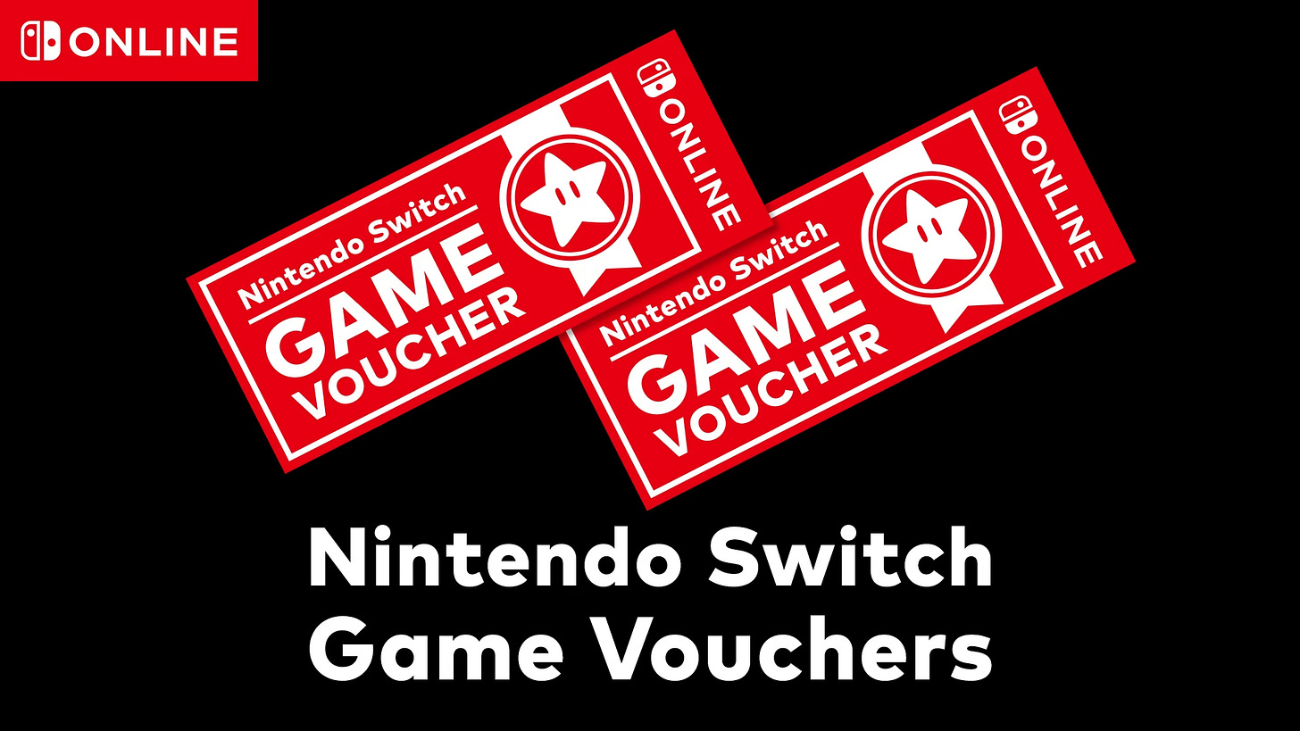 Nintendo Switch Game Voucher Nintendo Switch Game Voucher