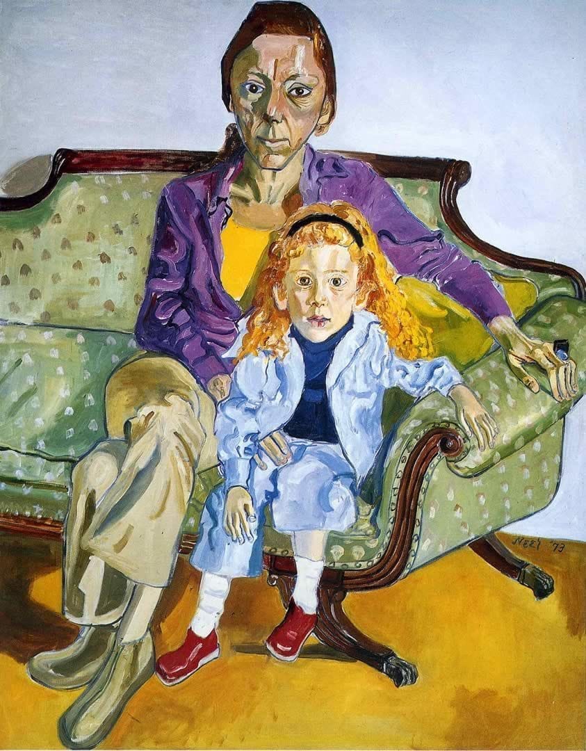 Alice Neel - Linda Nochlin and Daisy, 1973