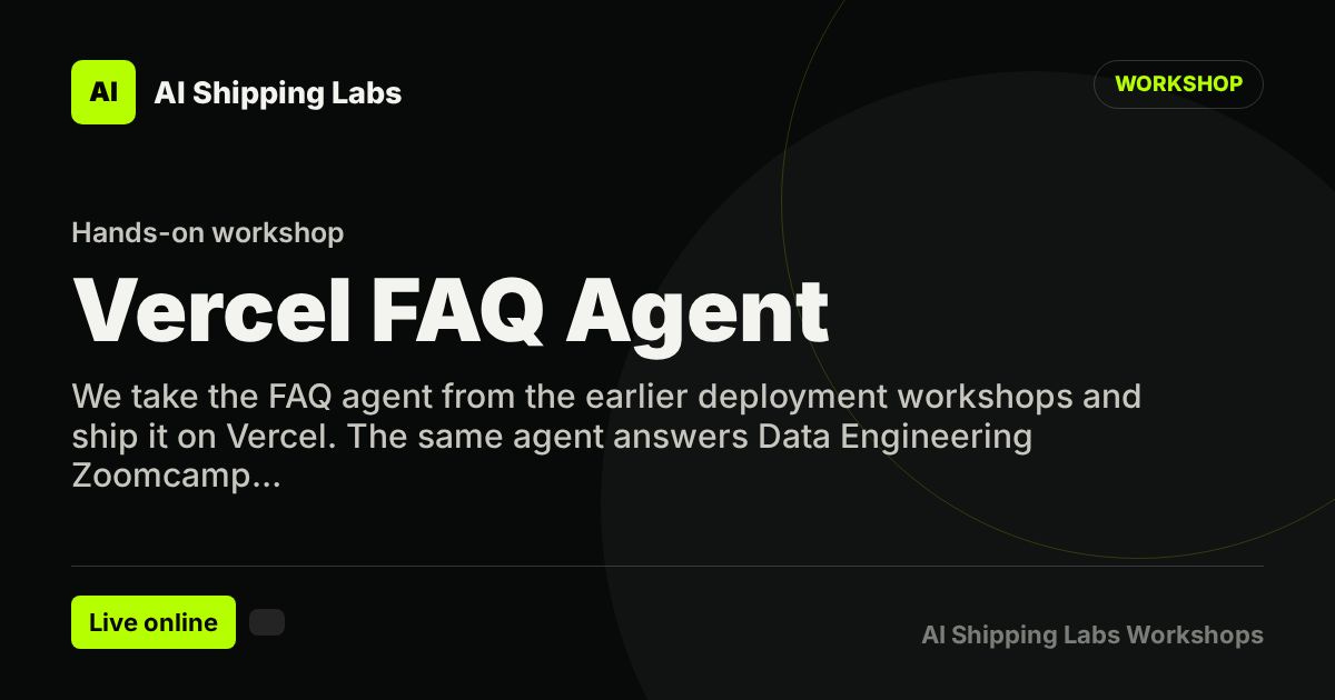 Cover image for Vercel FAQ Agent