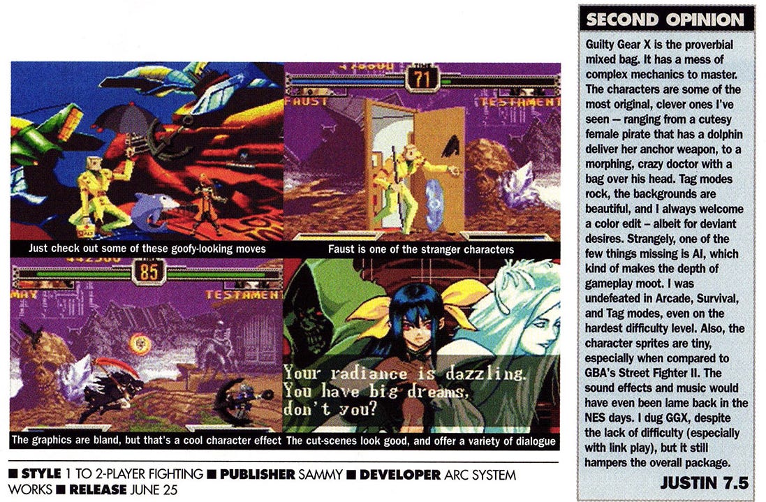 An article from Game Informer. Several screenshots from the game are included.