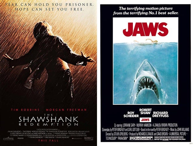 Shawshank Redemption and Jaws movie posters rmrk*st | Remarkist Magazine Shawshank Redemption and Jaws movie posters rmrk*st | Remarkist Magazine