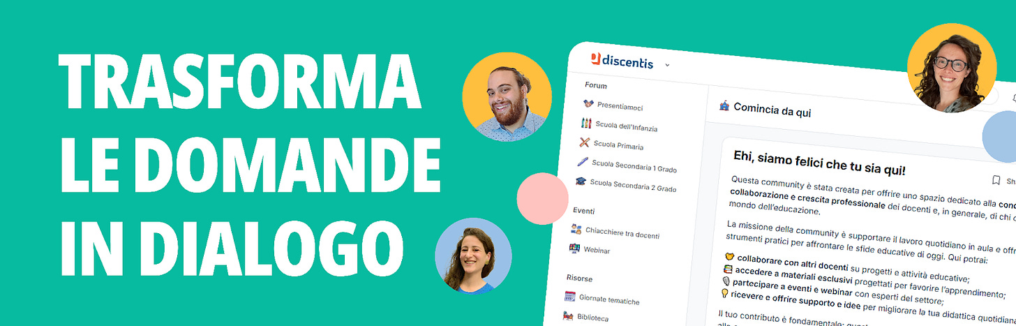 Immagine promozionale community: "trasforma le domande in dialogo"