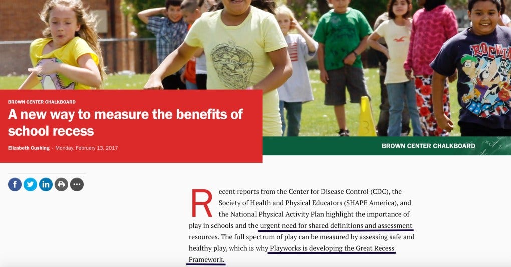 Assessing Recess Brookings