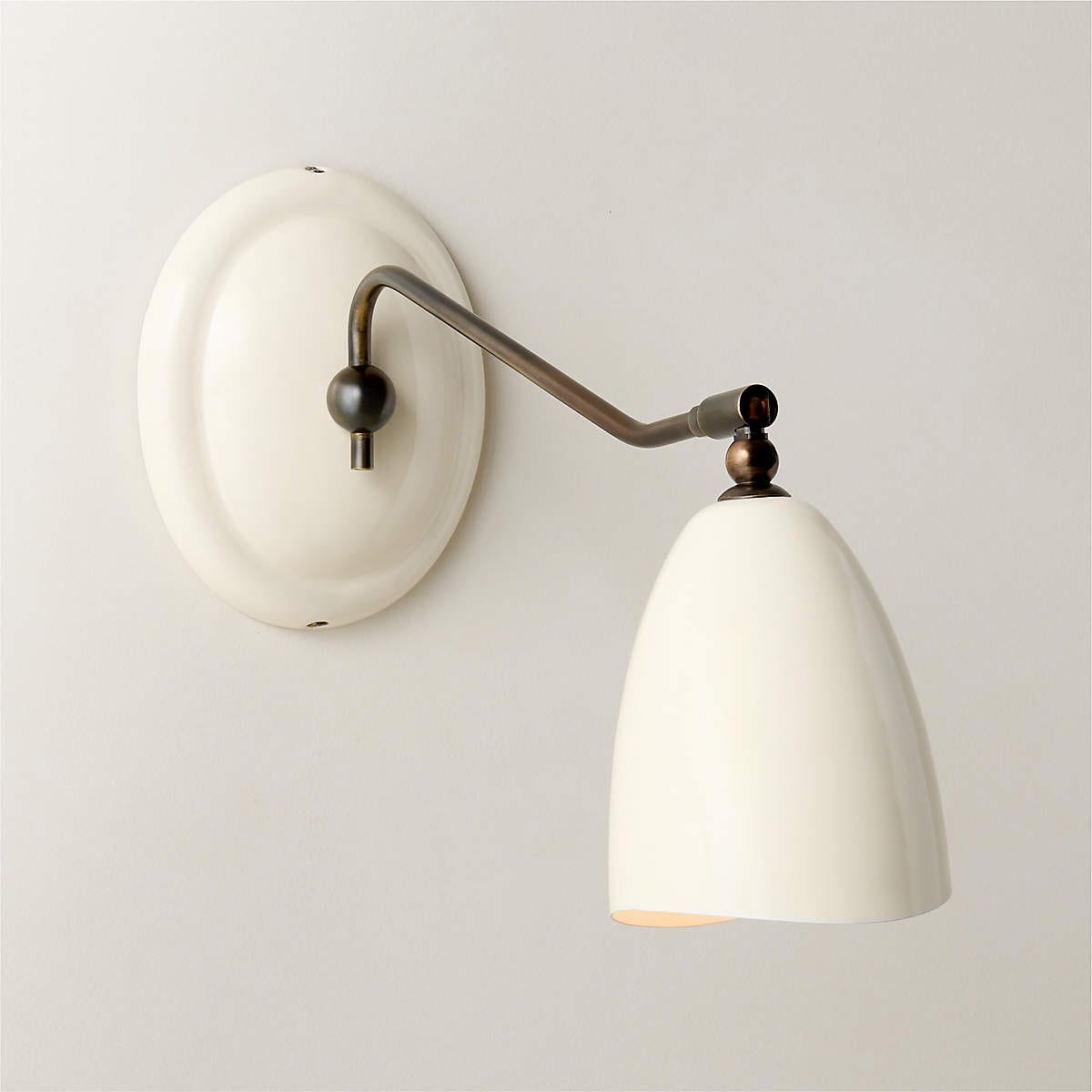View Forna White Enamel Wall Sconce - image 1 of 6 View Forna White Enamel Wall Sconce - image 1 of 6