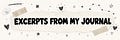 excerpts from my journal