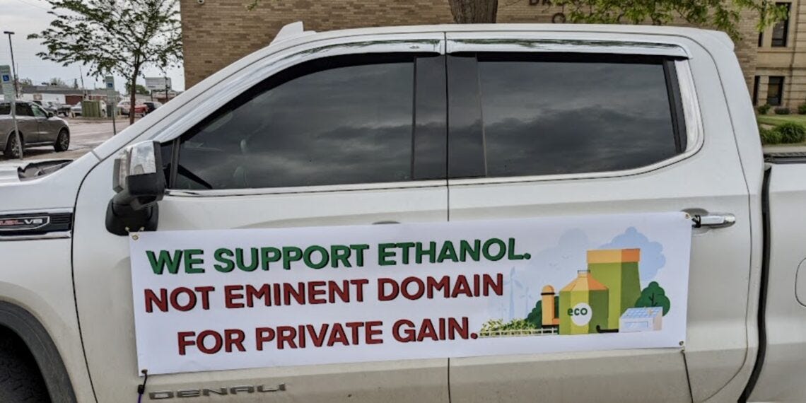 Brown County landowner not in contempt of court order in pipeline dispute 1 This truck was parked in front of the Brown County Courthouse during a civil hearing on Wednesday, May 31 involving Summit Carbon Solutions. Aberdeen Insider photo by Scott Waltman
