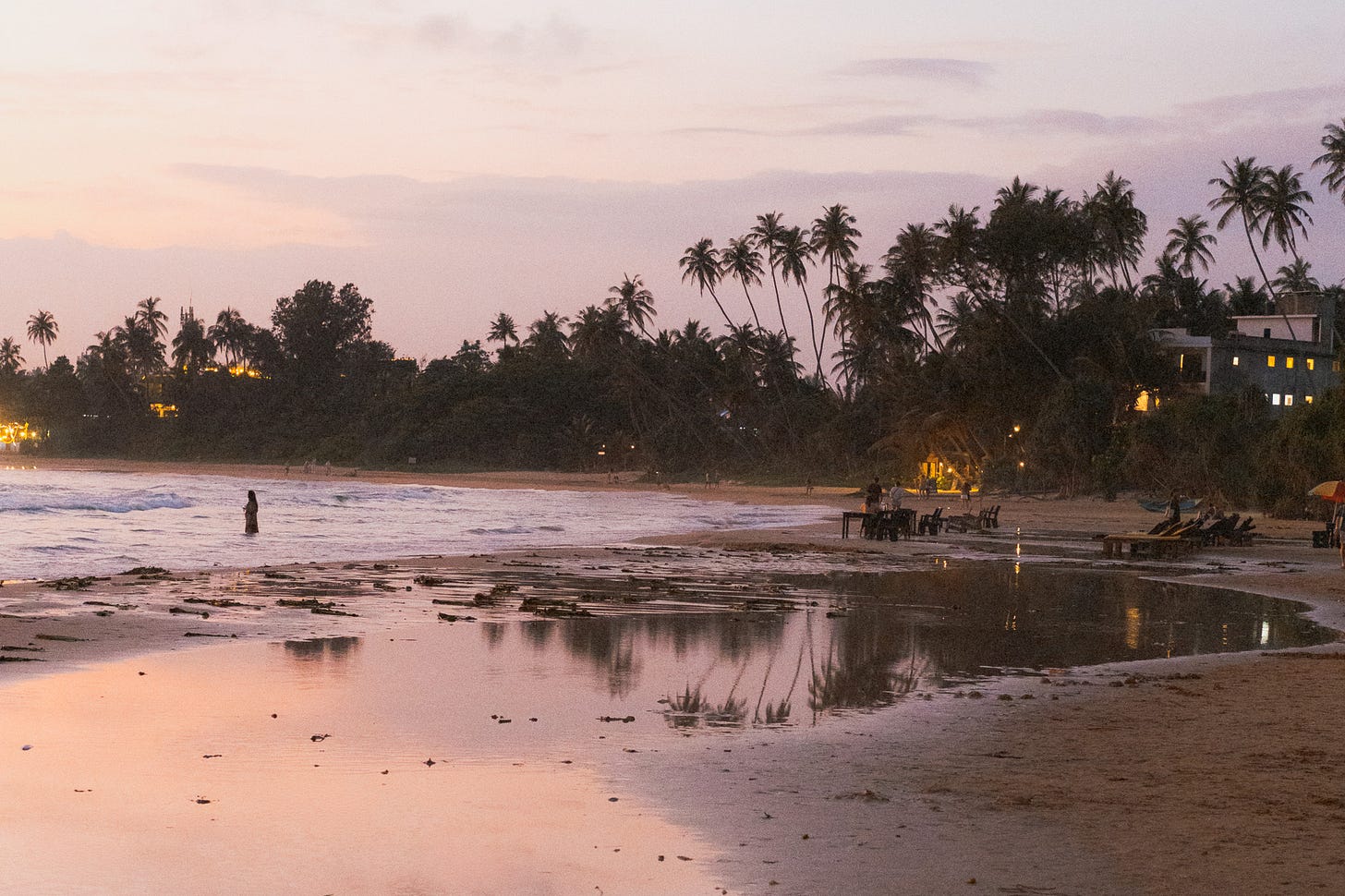 Sunset at Dickwella beach, Sri Lanka