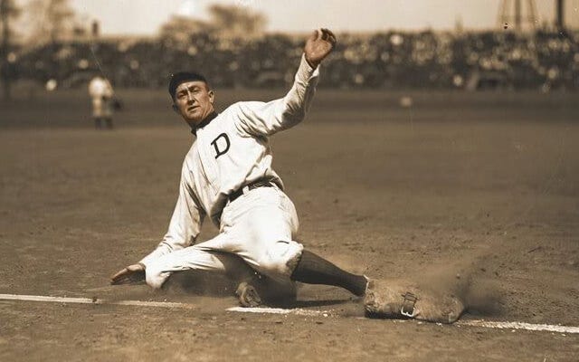 Ty Cobb was a master at stealing home - Vintage Detroit Collection Ty Cobb was a master at stealing home - Vintage Detroit Collection