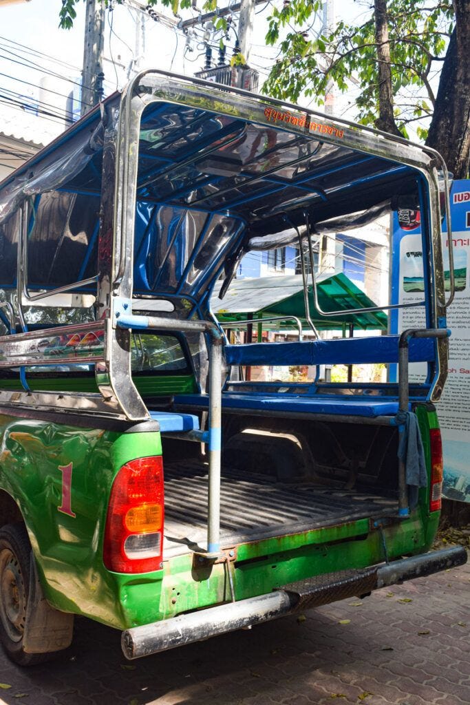 The back of a songthaew