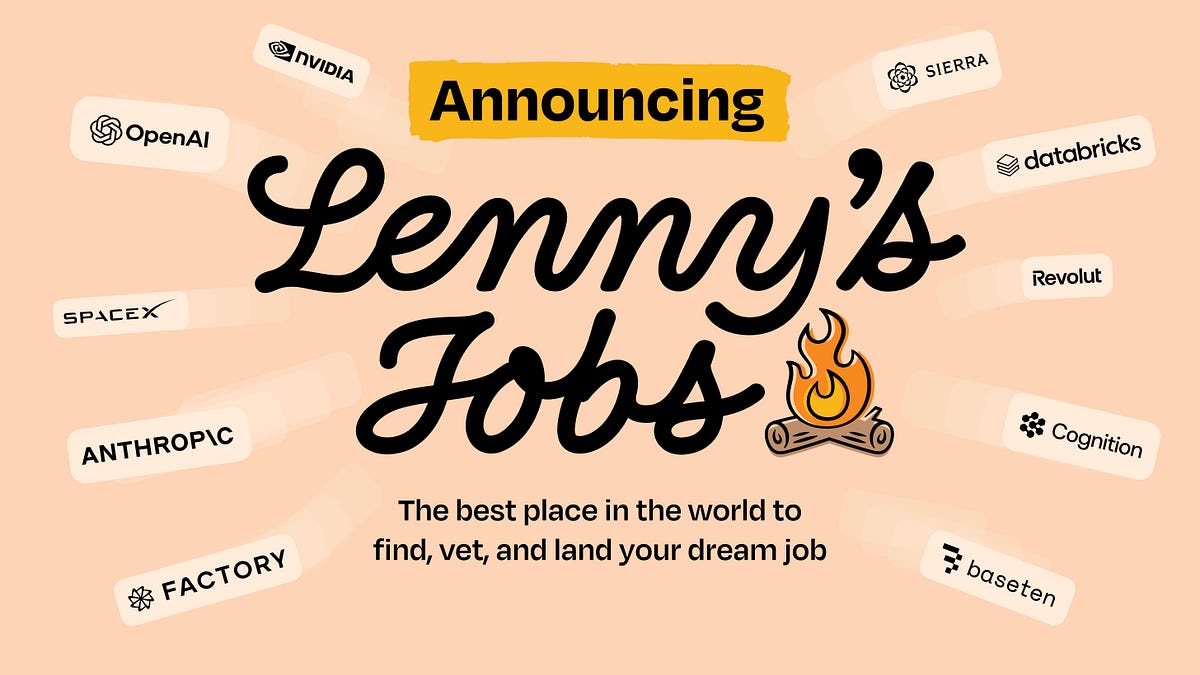Announcing Lenny’s Jobs: The best place in the world to find, vet, and land your dream job