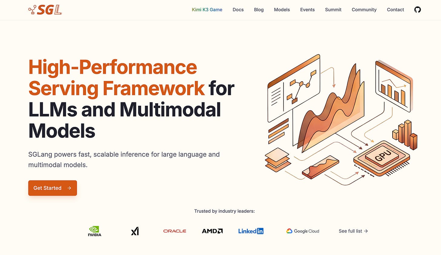 SGLang landing page SGLang landing page