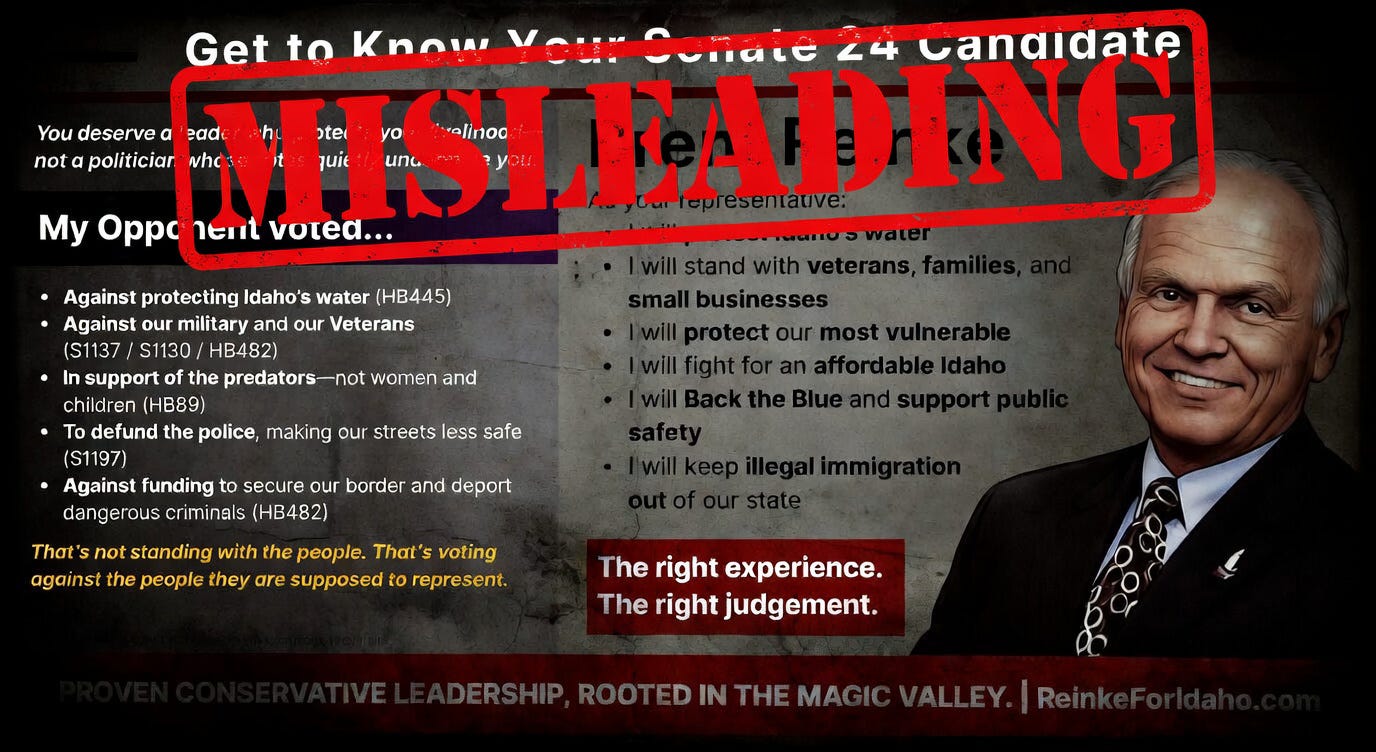 Lies & Obfuscations about Sen. Glenneda Zuiderveld | Article: Don’t Be Misled. Know the Truth. 