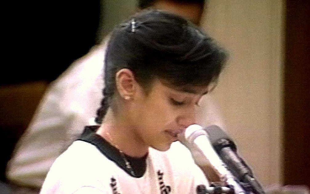 (15-year-old “Nayirah” giving her testimony to the United States Congressional Human Rights Caucus on October 10, 1990.) (15-year-old “Nayirah” giving her testimony to the United States Congressional Human Rights Caucus on October 10, 1990.)