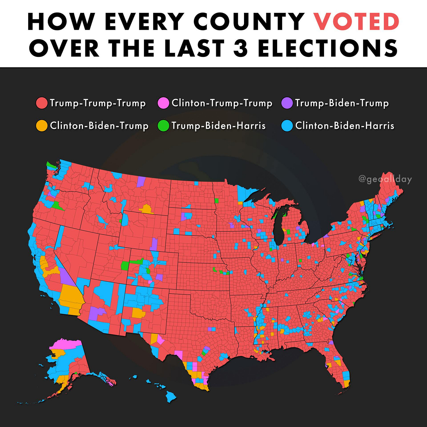 r/ConservativeMemes - Most of America is republican, only major cities are dems. Imagine that.
