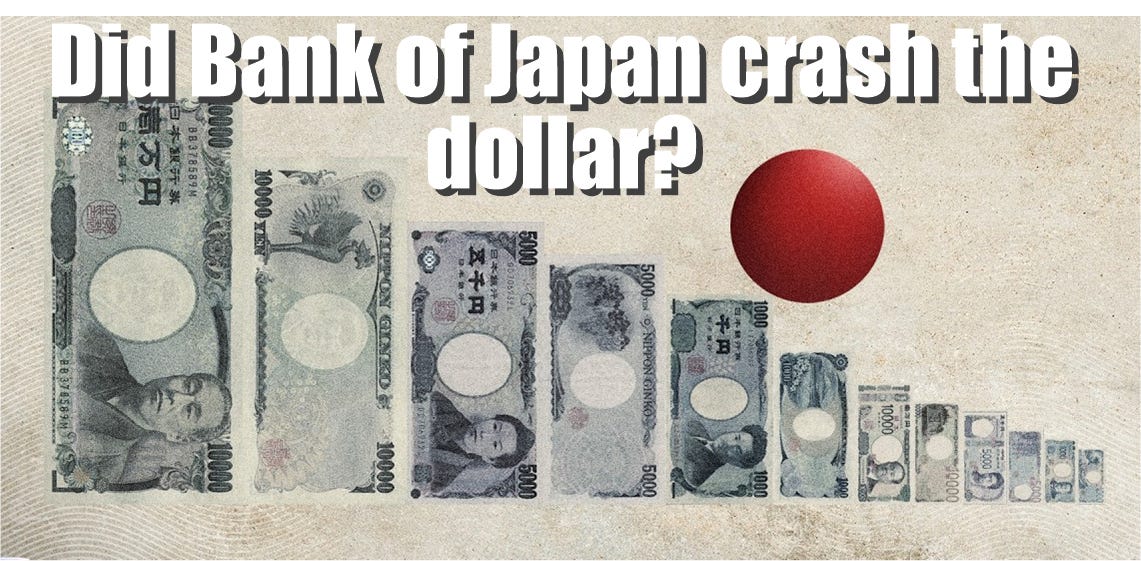 Did Bank of Japan crash the dollar?