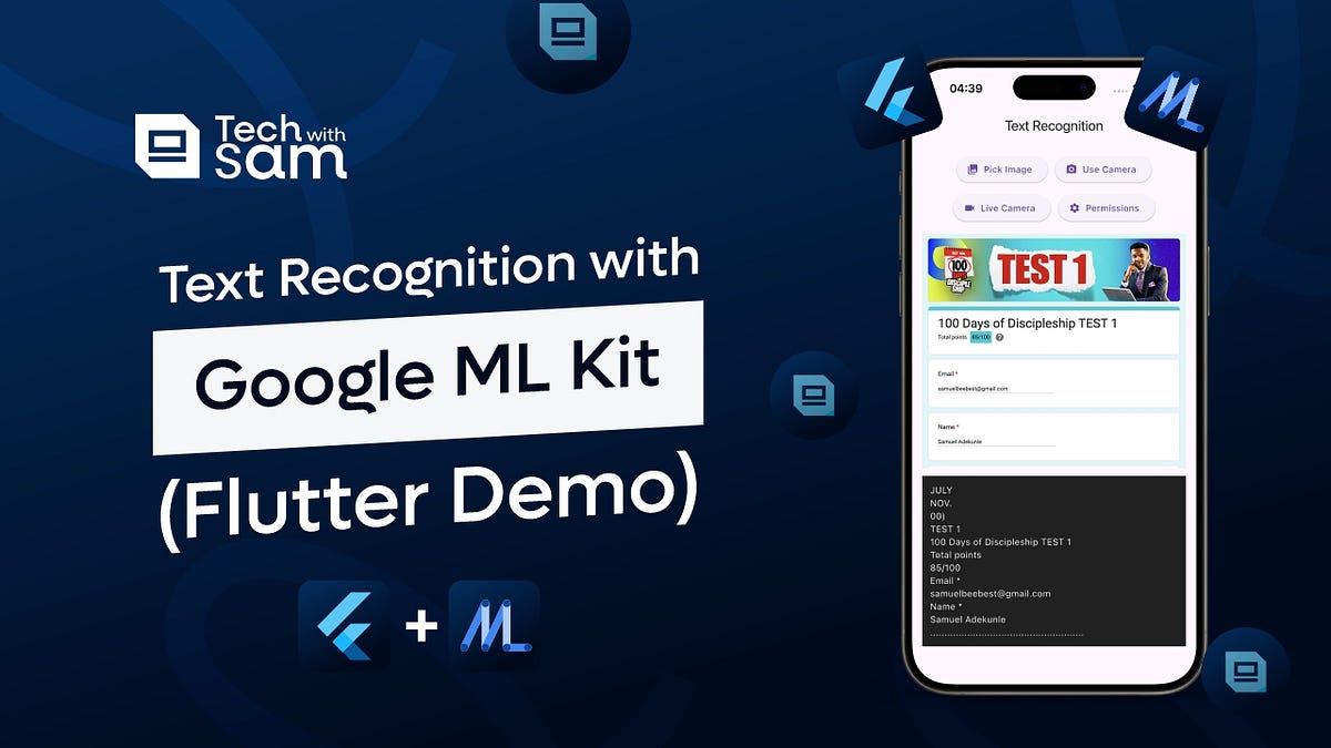 How to Integrate Text Recognition (OCR) using Google ML Kit - Flutter ...
