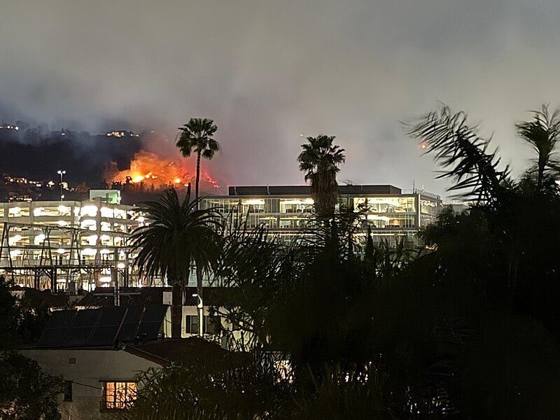 Photo of the Sunset Fire in Los Angeles, Jan. 2025 Photo of the Sunset Fire in Los Angeles, Jan. 2025