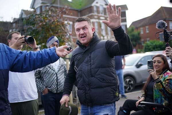 Tommy Robinson, U.K. Anti-immigrant Agitator, Jailed for Contempt of Court  - The New York Times