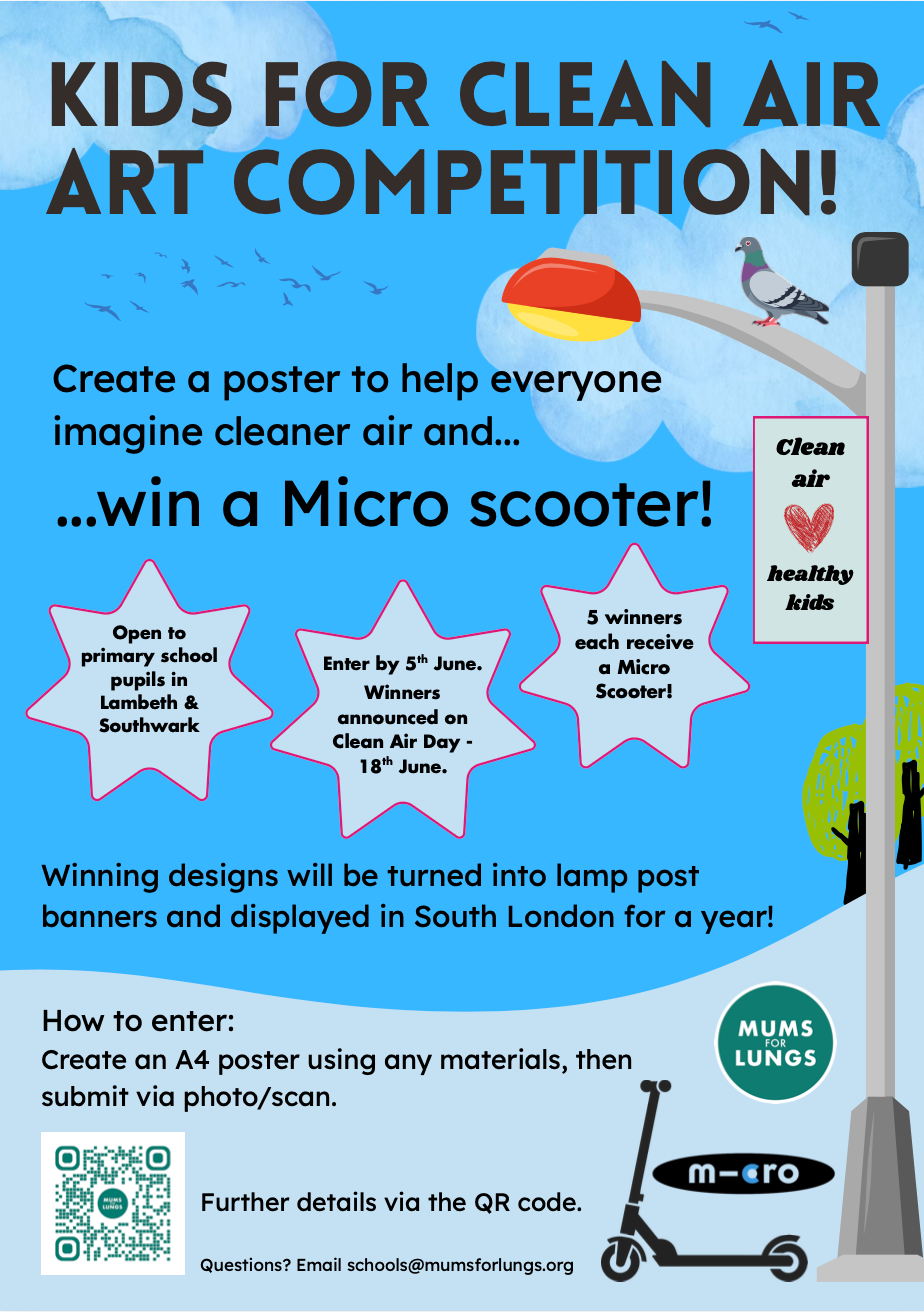 Poster for schools competition to design a clean air poster