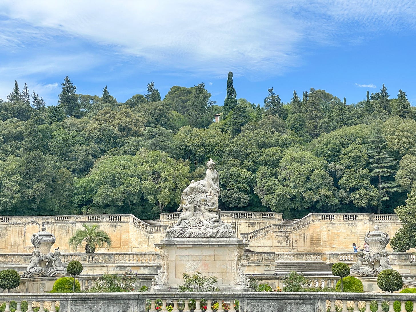 A sculpture in the Jardin de la Fontaine, Nimes