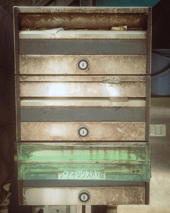 Doors and windows taped up in Tokyo