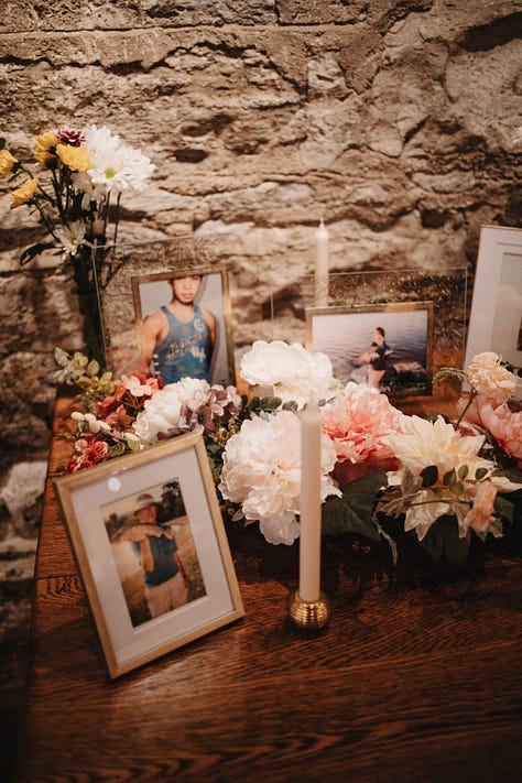 Collection of photos and faces from wedding