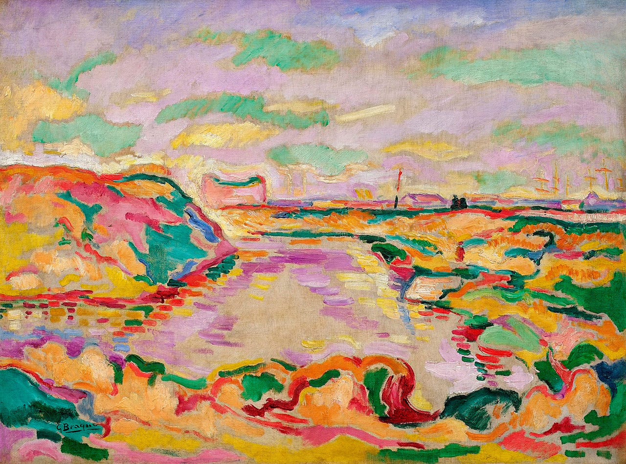 Georges Braque, Landscape near Antwerp, 1906. Oil on canvas, 23 5/8 x 31 7/8 inches (60 x 81 cm)