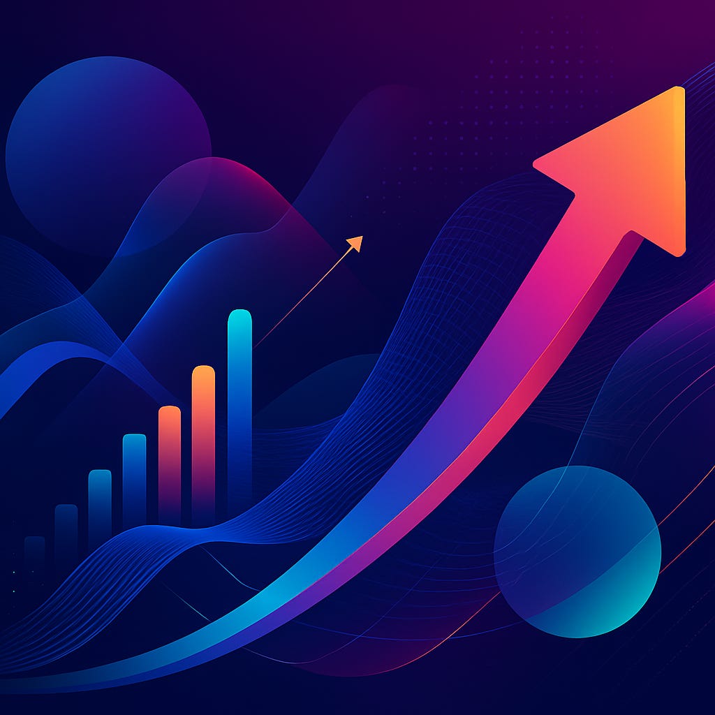 Abstract cover image symbolizing innovation and startup trends in 2025.