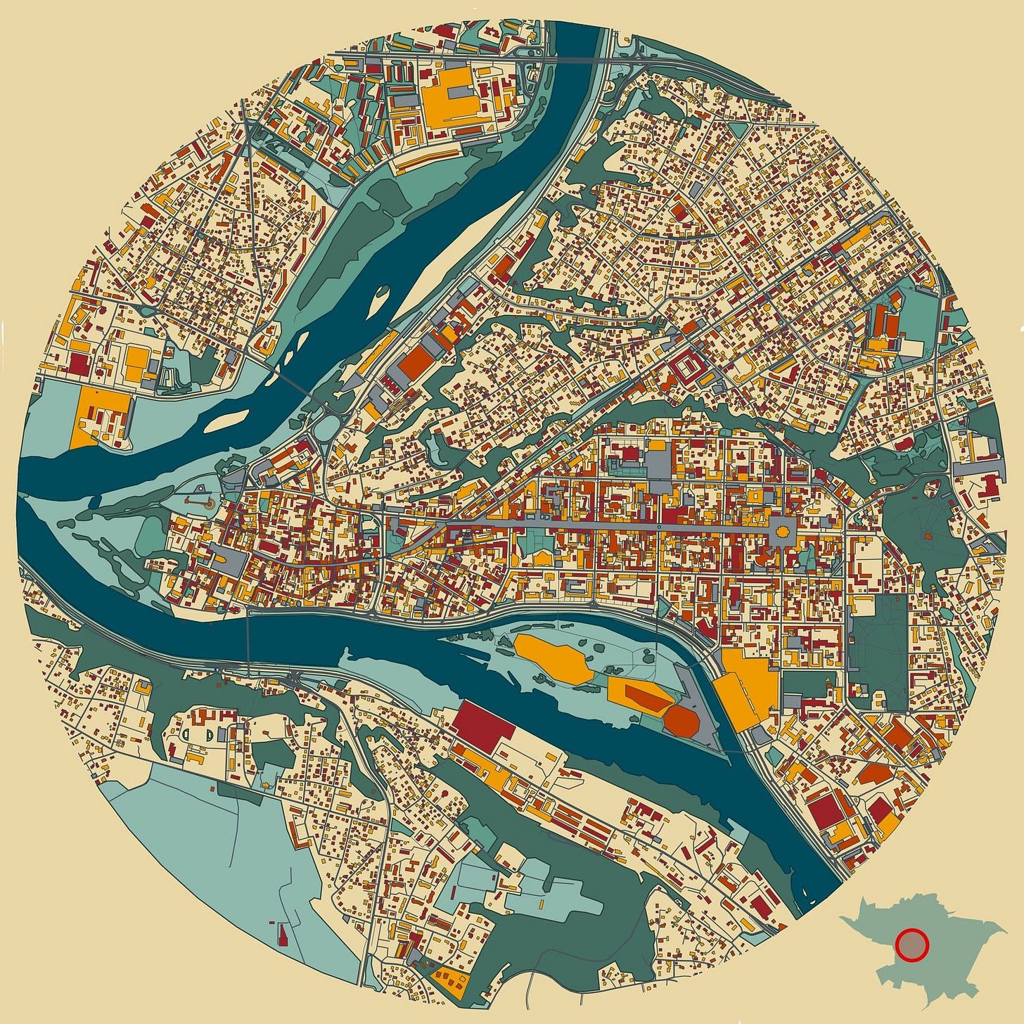 May be an image of map