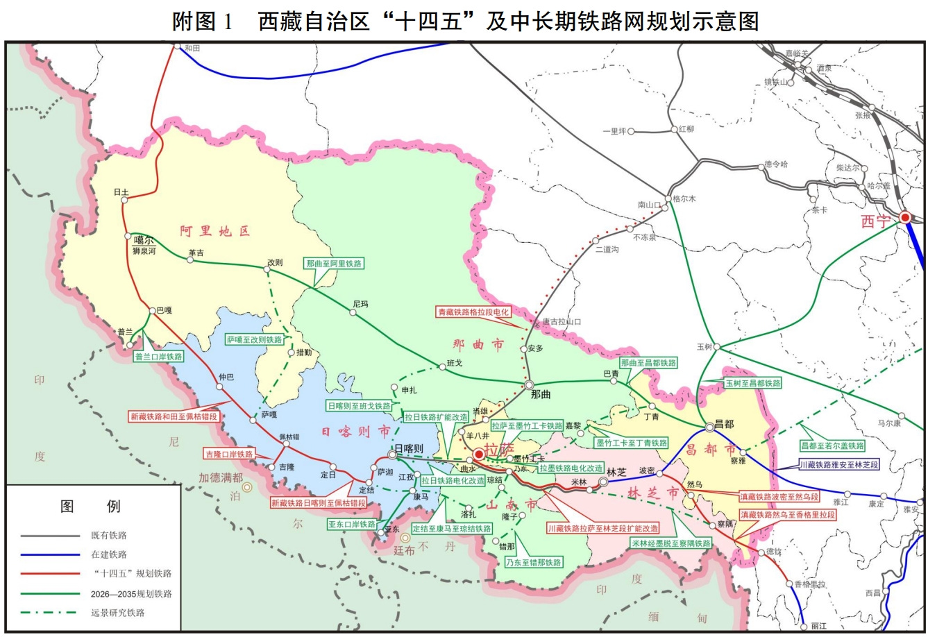 西藏铁路重大规划：将新建滇藏线、新藏线、多条口岸铁路