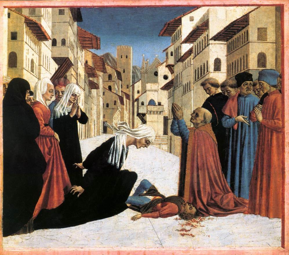 Single predella panel early Renaissance Single predella panel early Renaissance