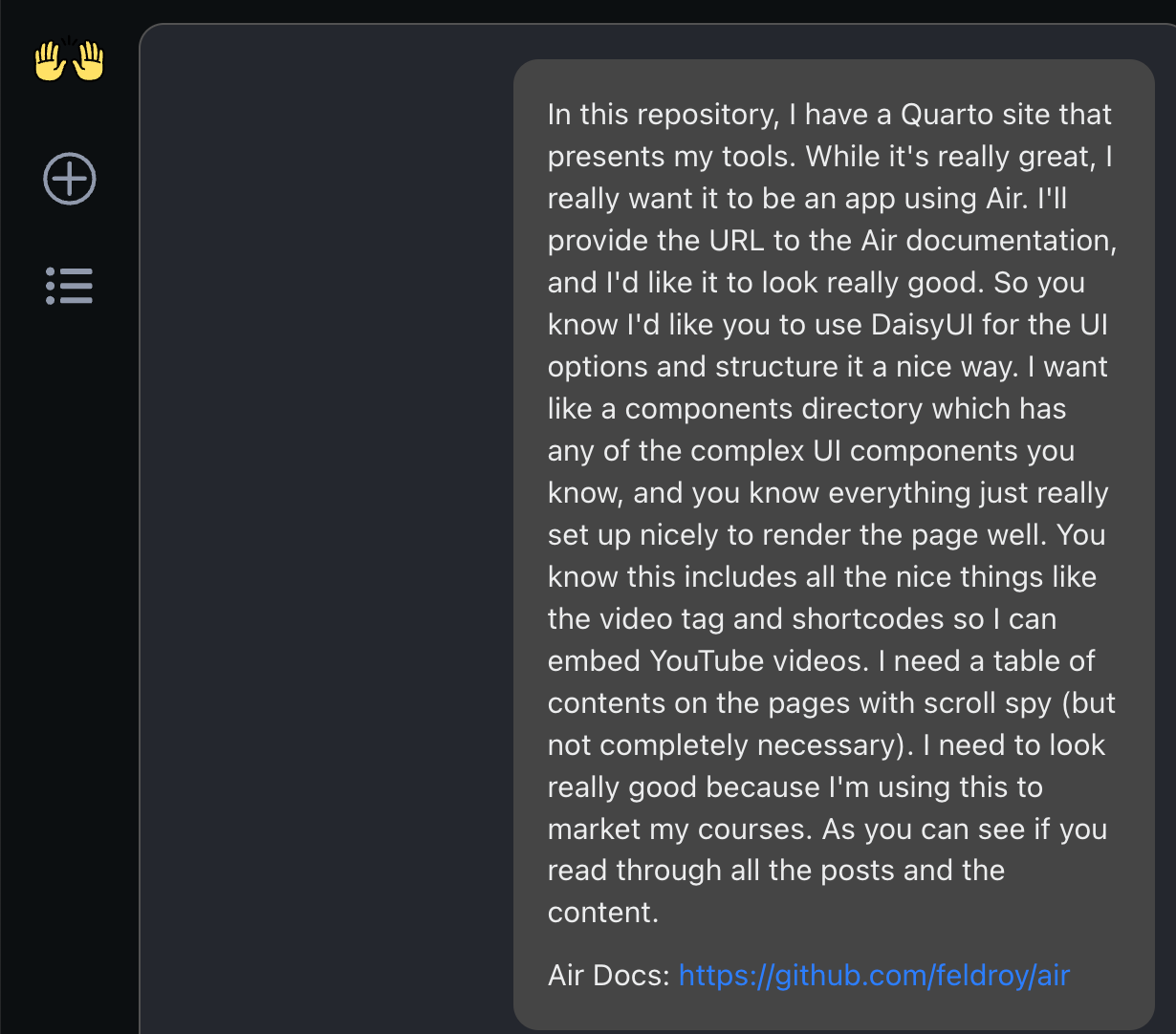 Dictating the migration task to OpenHands