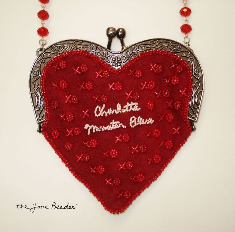 beaded heart-shaped purse bead embroidery etsy custom order Valentine's Day beaded heart-shaped purse bead embroidery etsy custom order Valentine's Day