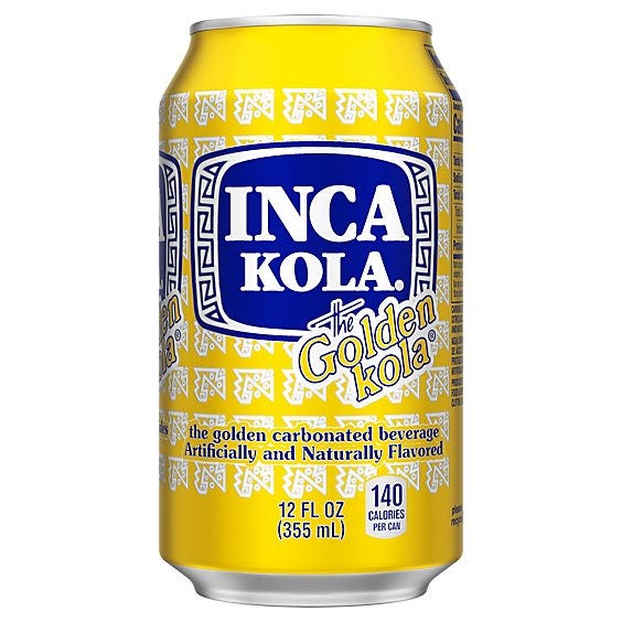 Inca Kola Carbonated Beverage Golden Kola Can - 6-12 Fl. Oz ... Inca Kola Carbonated Beverage Golden Kola Can - 6-12 Fl. Oz ...