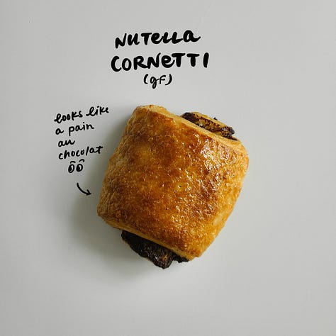 gluten-free nutella cornetti
