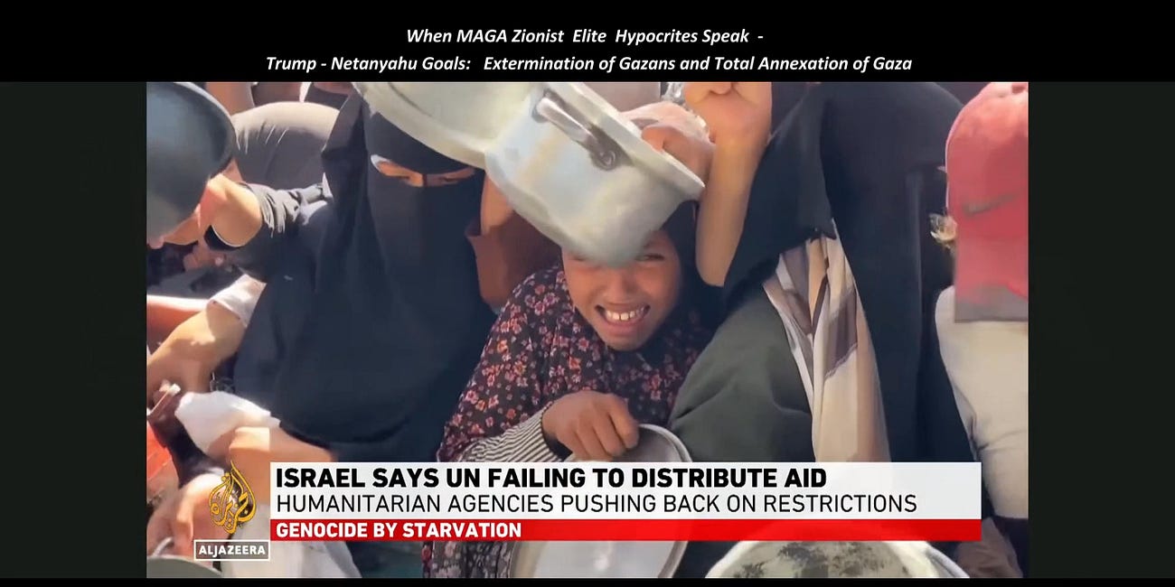 MAGA Zionist Trump's "Gaza Riveria" profits from Bibi's Hitler Lebensraum Legacy