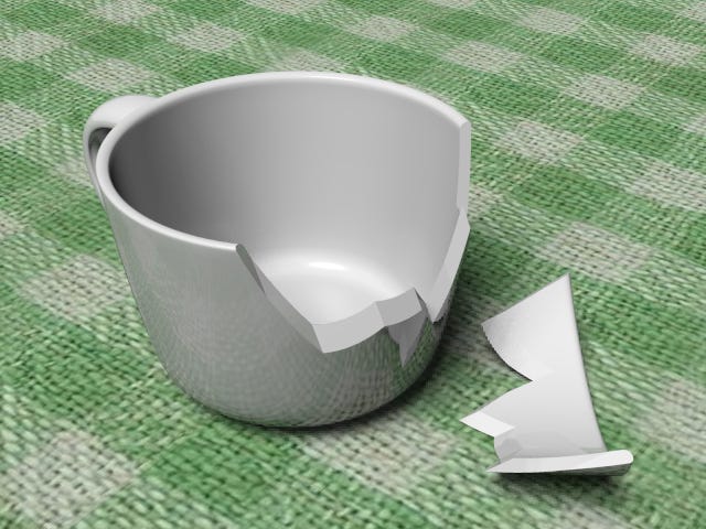 Broken cup Broken cup